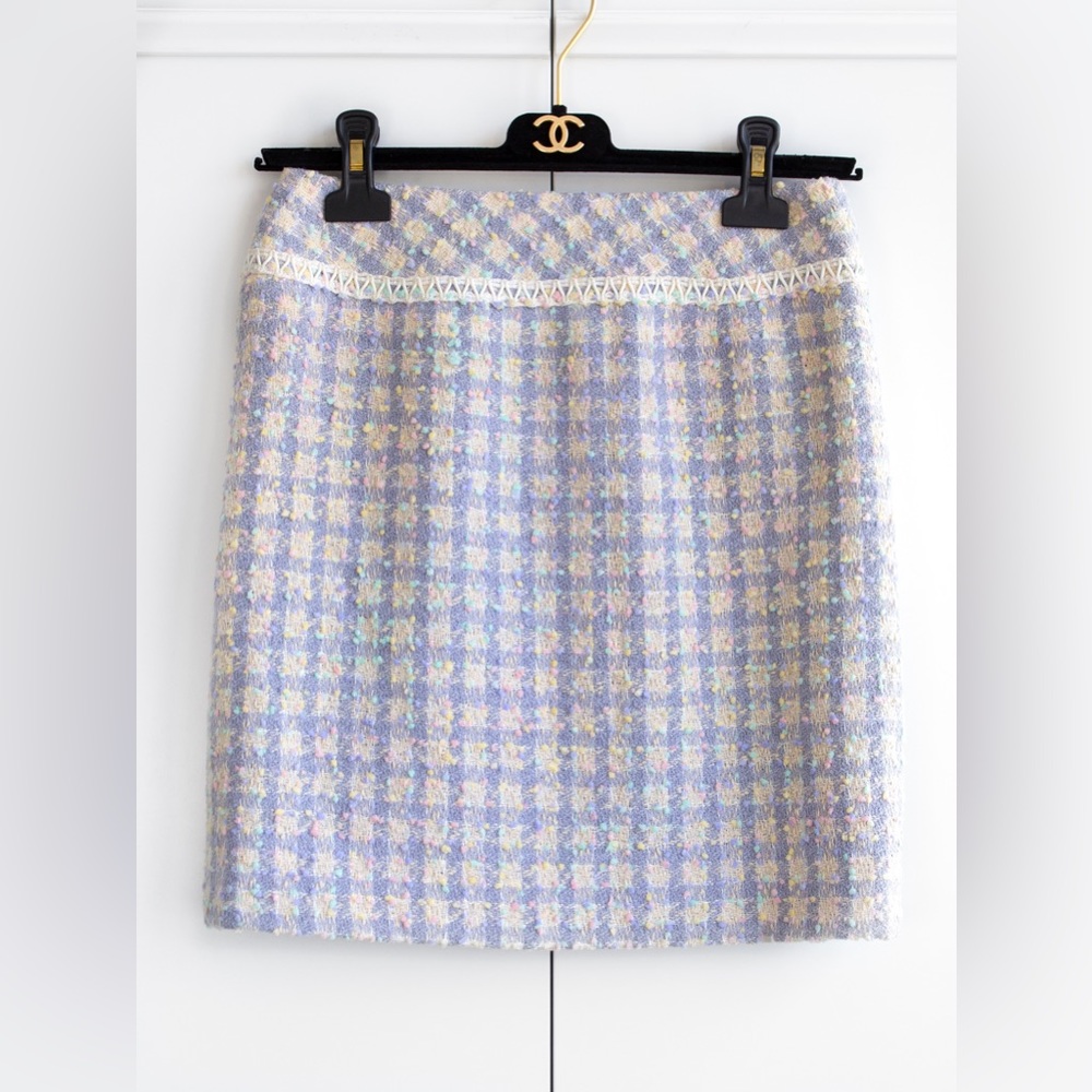 Chanel Vintage S/S 1994 Lilac Lavender Multicolor Runway 94P Jacket Skirt Suit - Picture 14 of 16